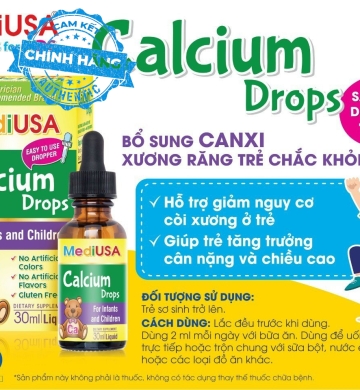 Calcium Drops ( Bổ Sung Canxi Cho Xương, Răng Trẻ Chắc Khoẻ ) - MediUSA