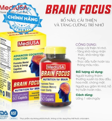 Brain Focus ( Bổ não, Cải Thiện Và Tăng Cường Trí Nhớ ) - MediUSA