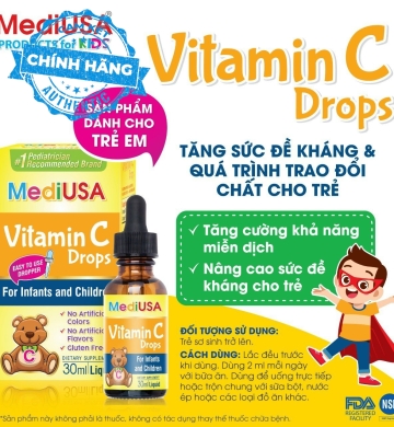 Vitamin C Drops ( Tăng Cường Sức Đề Kháng Và Quá Trình Trao Đổi Chất Cho Trẻ ) - MediUSA