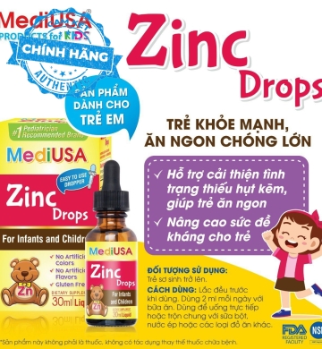 Zinc Drops ( Trẻ Khoẻ Mạnh Ăn Ngon Chóng Lớn ) - MediUSA